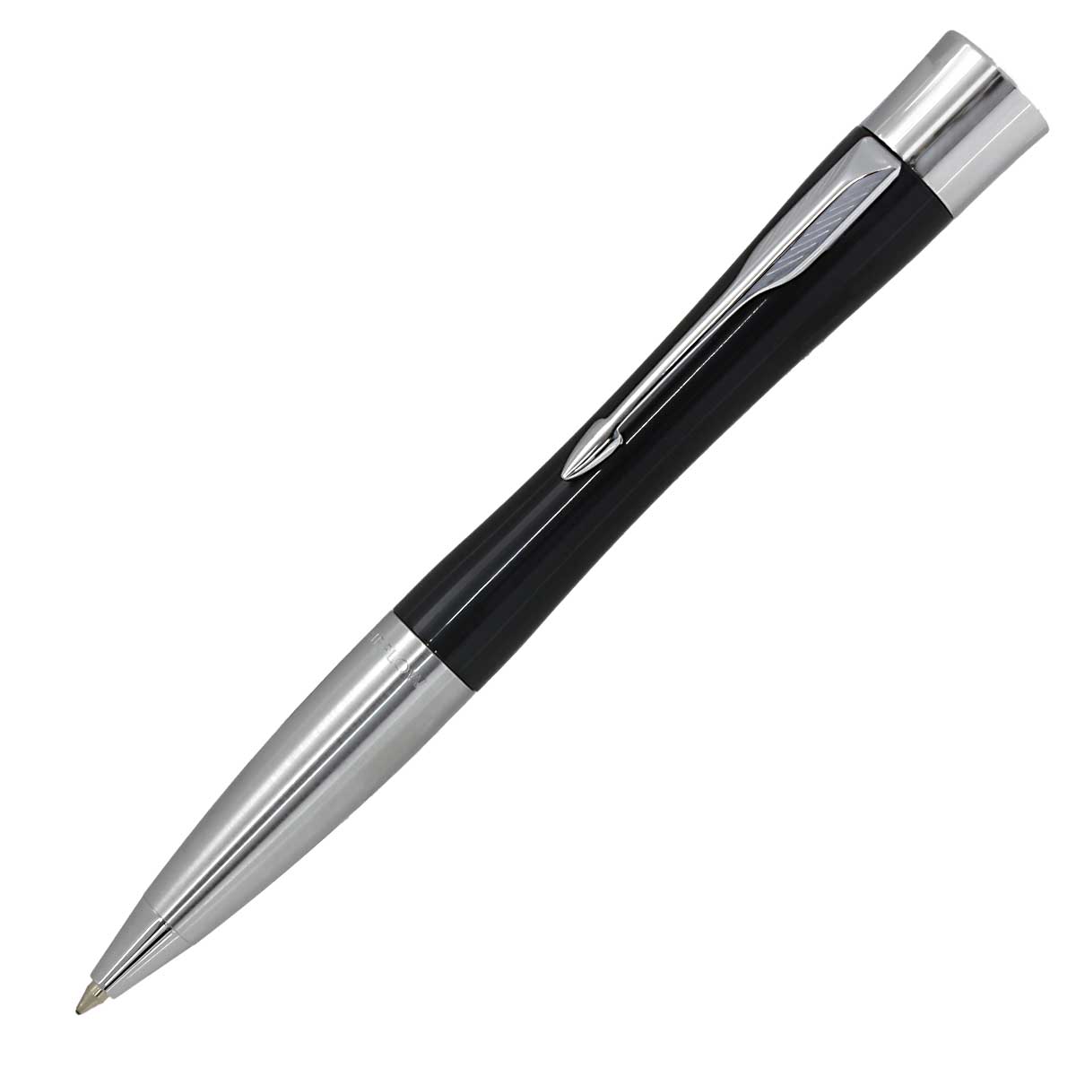 【即納可能】パーカー（PARKER） シヤチハタ ネームペン エアフロー クリスタルブラックCT 別注品ハンコ付き TKS-PKA-2