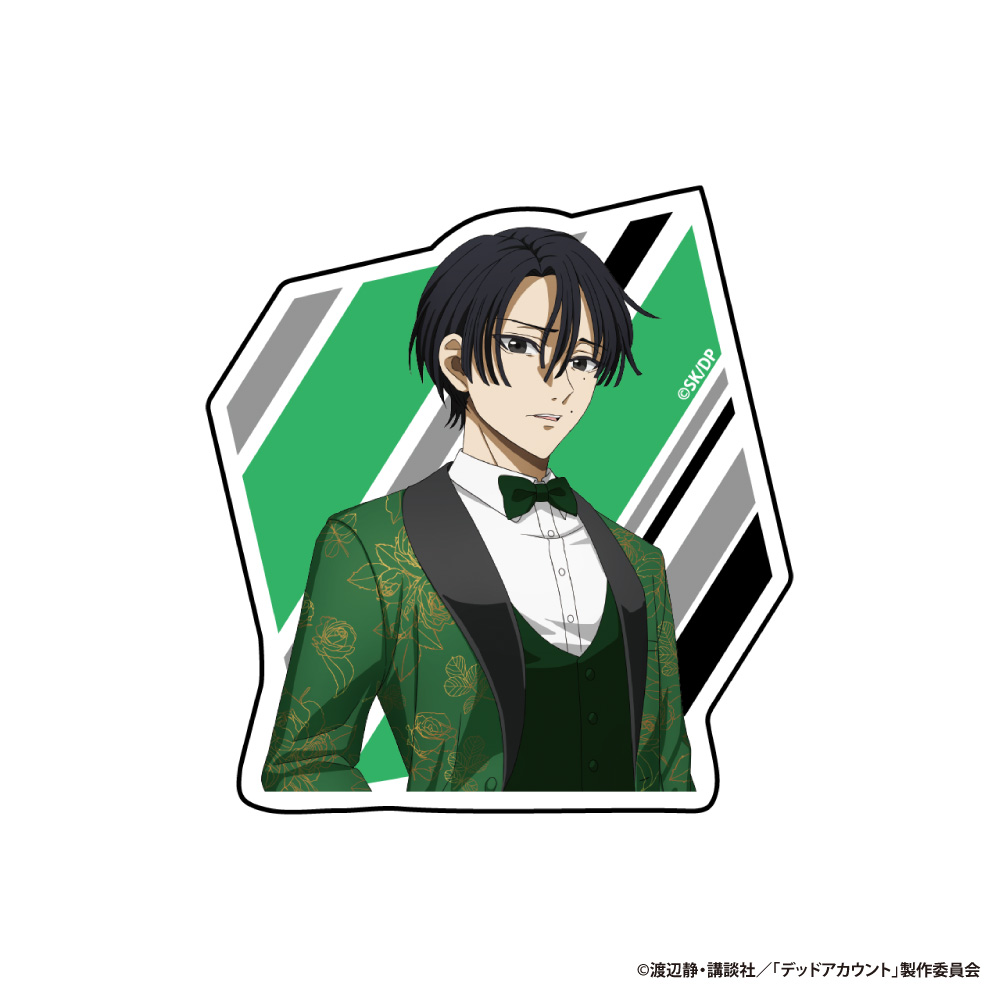 「デッドアカウント」ダイカットステッカー 霞流 括(描きおろし)