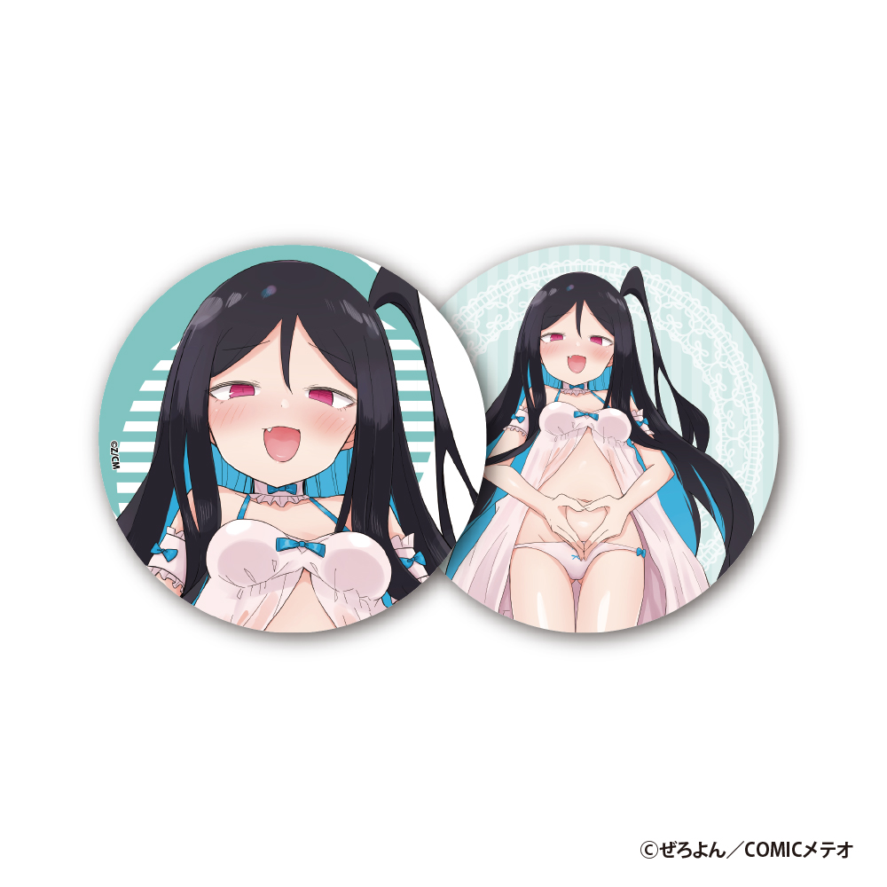 ざこ先生 76㎜缶バッジ2個セット【湯津上千華】