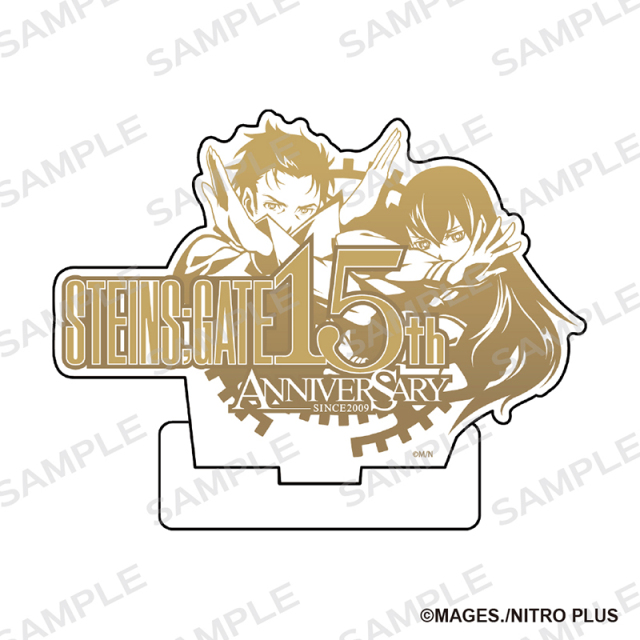 シュタインズゲート 15周年記念ホロ缶バッジ　アクリルロゴスタンド STEINS;GATE アクリルロゴスタンド(15周年記念ロゴ)