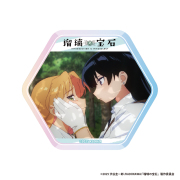 瑠璃の宝石 六角形ホログラム缶バッジ【ep01　瑠璃＆凪】