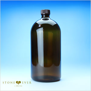 生活の木】容器&道具『茶色遮光瓶(1000mL) ドロッパーなし』[13-664-4340]