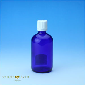 生活の木 容器 道具 青色ガラス瓶 100ml 13 691 4250