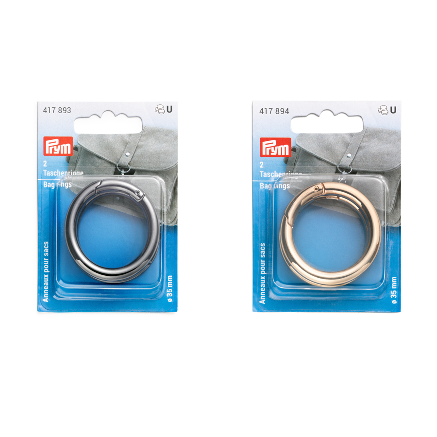 ＰＲＹＭ　バッグ用内開きリング　３５ｍｍ　ガンメタ・ゴールド　　　1617893・1617894