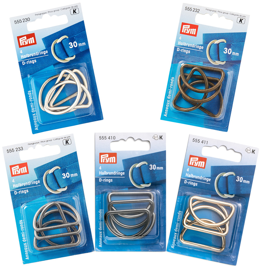 ＰＲＹＭ　Ｄリング３０ｍｍ　シルバー・アンティーク・アンティークシルバー・ゴールド・ガンメタ　４個入　　　1655230