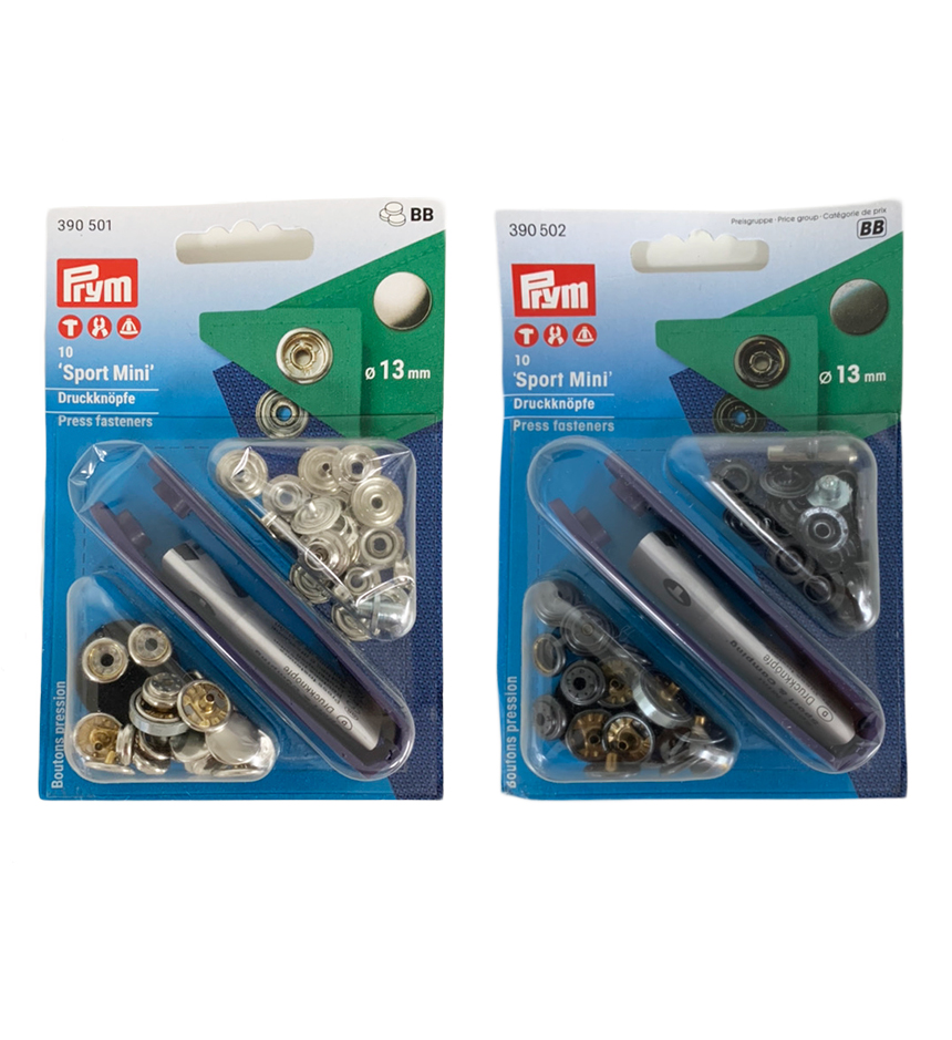 ＰＲＹＭ　スナップスポーツミニ　１３ｍｍ　シルバー・ブラック　キット付　　　1690501・1690502