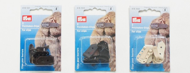 ＰＲＹＭ　ファークリップ　ブラウン・ブラック・ベージュ　２セット入商品　　　1616501・1616502・1616503