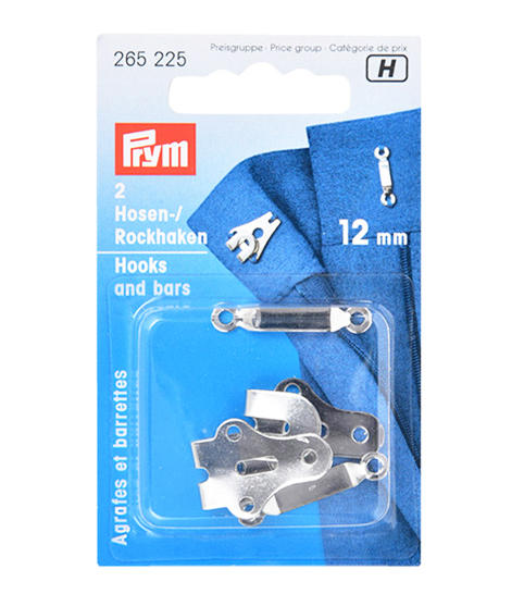 ＰＲＹＭ　スカートホック＆バー　シルバー１２ｍｍ／２セット入・９．５ｍｍ／３セット入・９ｍｍ／２セット入・６ｍｍ／２セット入　　　1665225・1665242・1665230・1665227