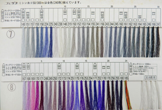 フェザナ 手縫い糸 カード巻き 100m 1枚 119番 マリンブルー 楽天市場