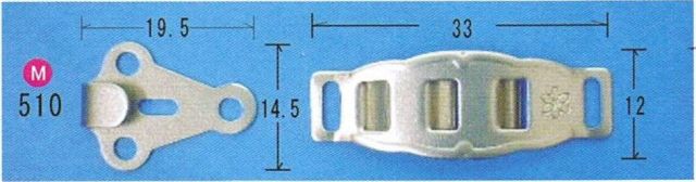 婦人用三段カギホック（前かん）　５１０－Ｋ　検針機対応（２０ヶ入り）