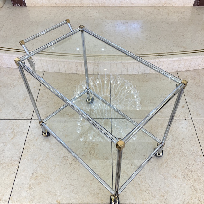 Glass Wagon｜シルバーフレーム｜イタリア製ガラスワゴン｜IB