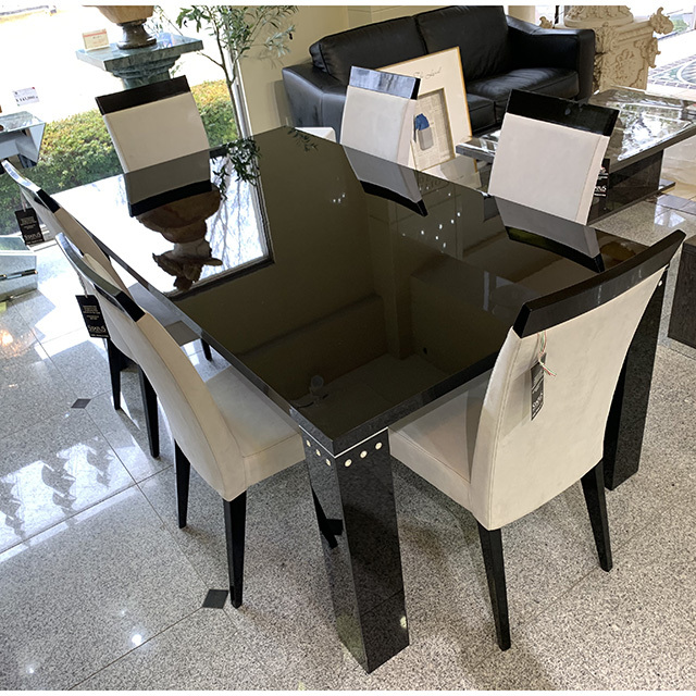 イタリア製ダイニングテーブルセット(テーブル) イタリア ダイニングテーブル 3点セット 90cm 円形 象嵌 2人用