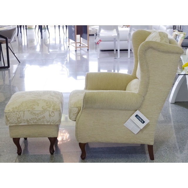 Sofa with Ottoman - Ivory / オットマン付きソファ - アイボリー｜スペイン製｜Spain｜SF0029