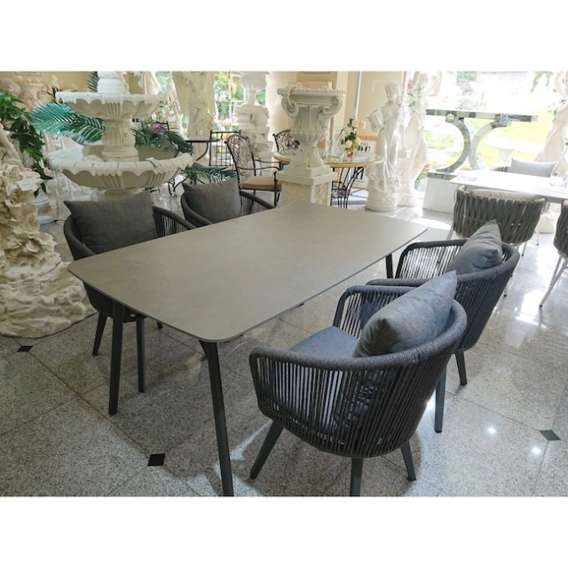 Garden Furniture / 大理石調天板ガーデンテーブルチェア5点セット ｜160cm｜大理石調｜IB Selection｜HGE3008IB