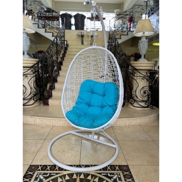 Garden Furniture / Hanging Chair / 速乾性の布 ハンギングチェア（Blueクッション付） - 洋なし型/ゆったり/ゆりかご｜IB Selection｜HGE3010IB