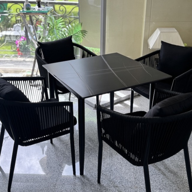 Garden Furniture / ガーデンテーブルチェア5点セット ｜Garden Table｜Black｜IB Selection｜HGE311156IB