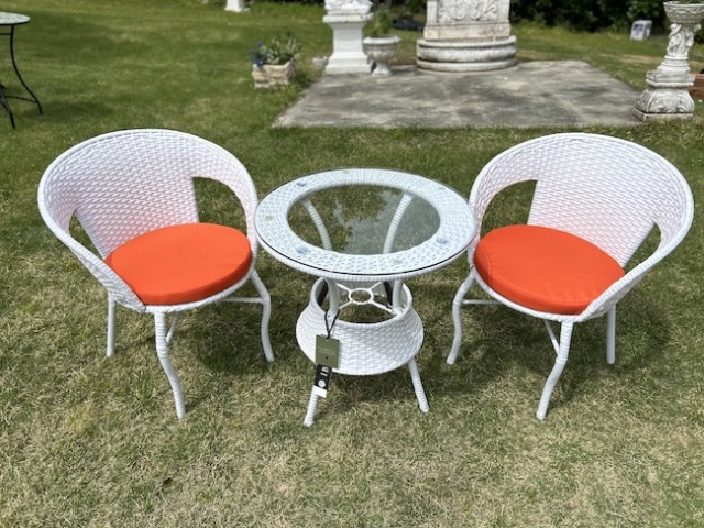 Garden Furniture / ガーデンテーブルチェア3点セット ｜Garden Table｜オレンジ｜IB Selection｜HGE31134IB