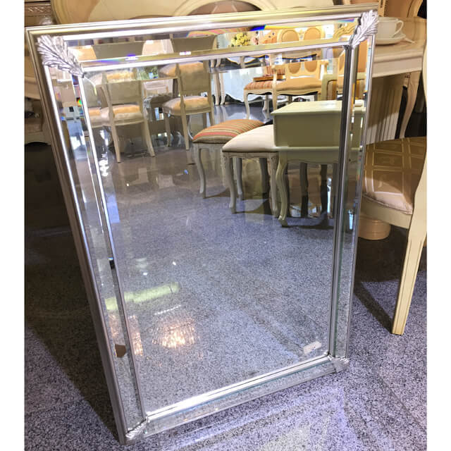 Mirror / ミラー - ボタニカルフレーム/シルバー調/スクエア - イタリア｜IB Selection｜MRR0005