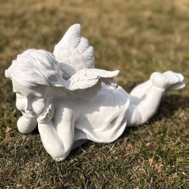 寝転ぶエンジェル｜ホワイト| オブジェ |angel | white |Objet OBJ7027IB