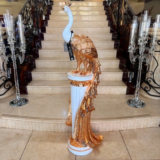 孔雀｜オブジェ|ゴールド|objet| OBJ7077IB