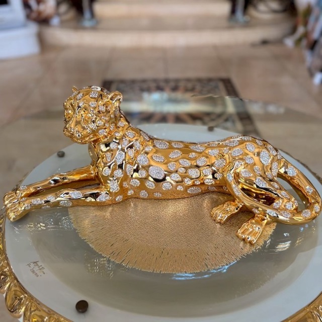 ヒョウ｜オブジェ|ゴールド|objet| OBJ7079IB