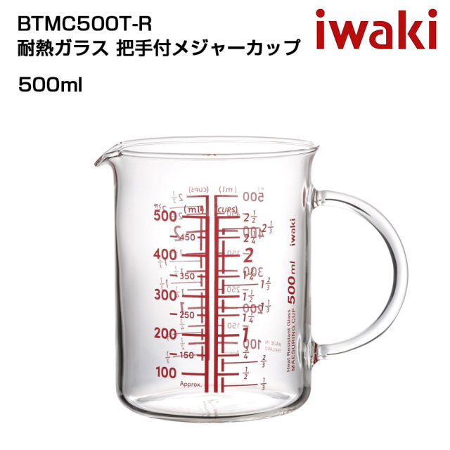 iwaki イワキ 把手付メジャーカップ500ml 