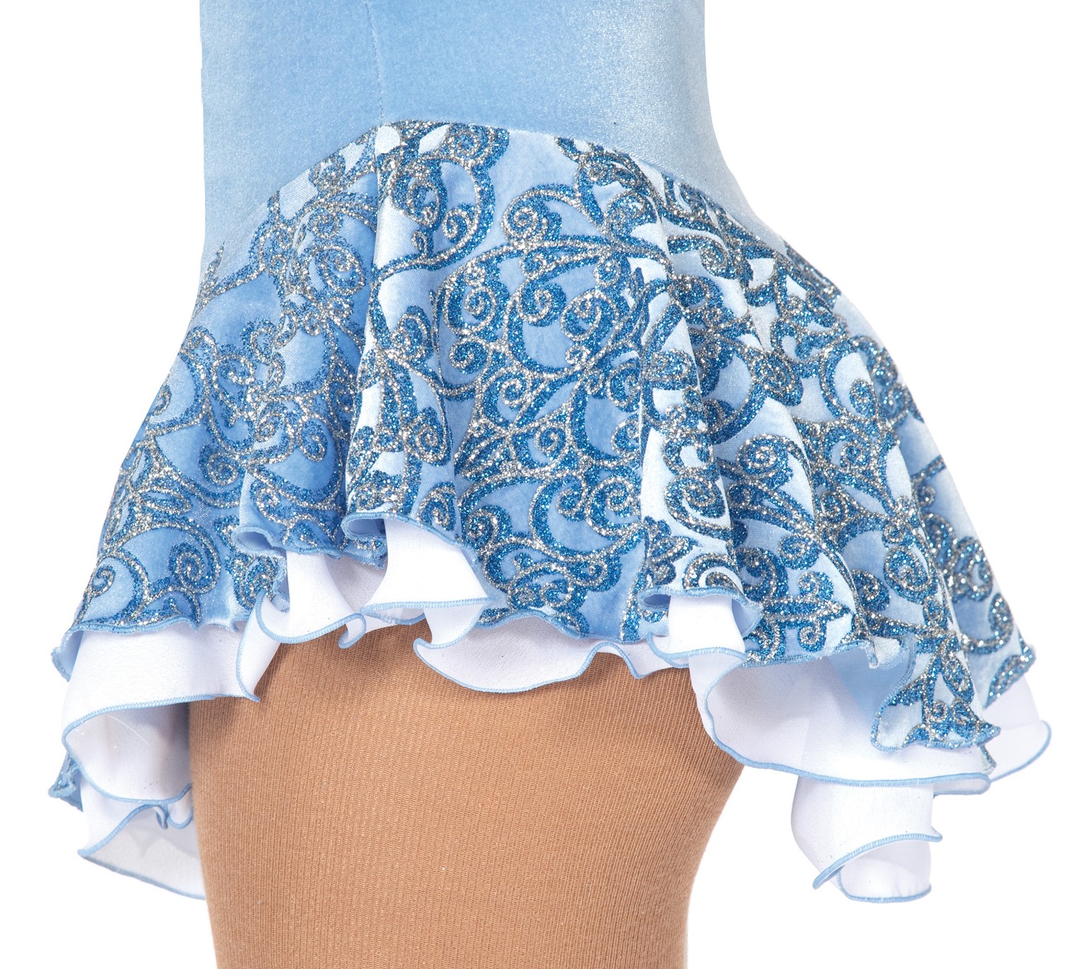 １０％オフ！Ｊ３１４　フロスト・グラム・スカート　ブルーベル/ホワイト　９号