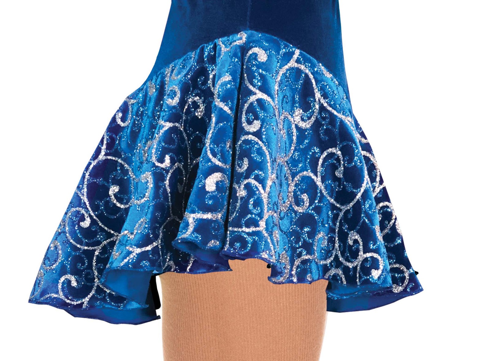 Ｊ３１８　スワール・スカート　ロイヤル　１３０ｃｍ・９号