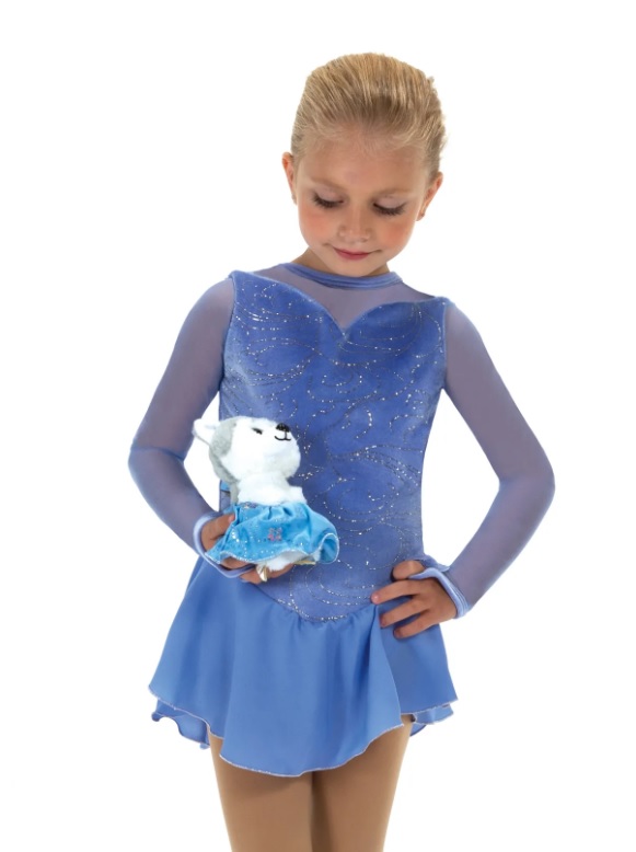 Ｊ－６４９　トレジャー・ドレス　ペリウィンクルブルー　１０－１２（１４０ｃｍ）・１２－１４（１５０ｃｍ）