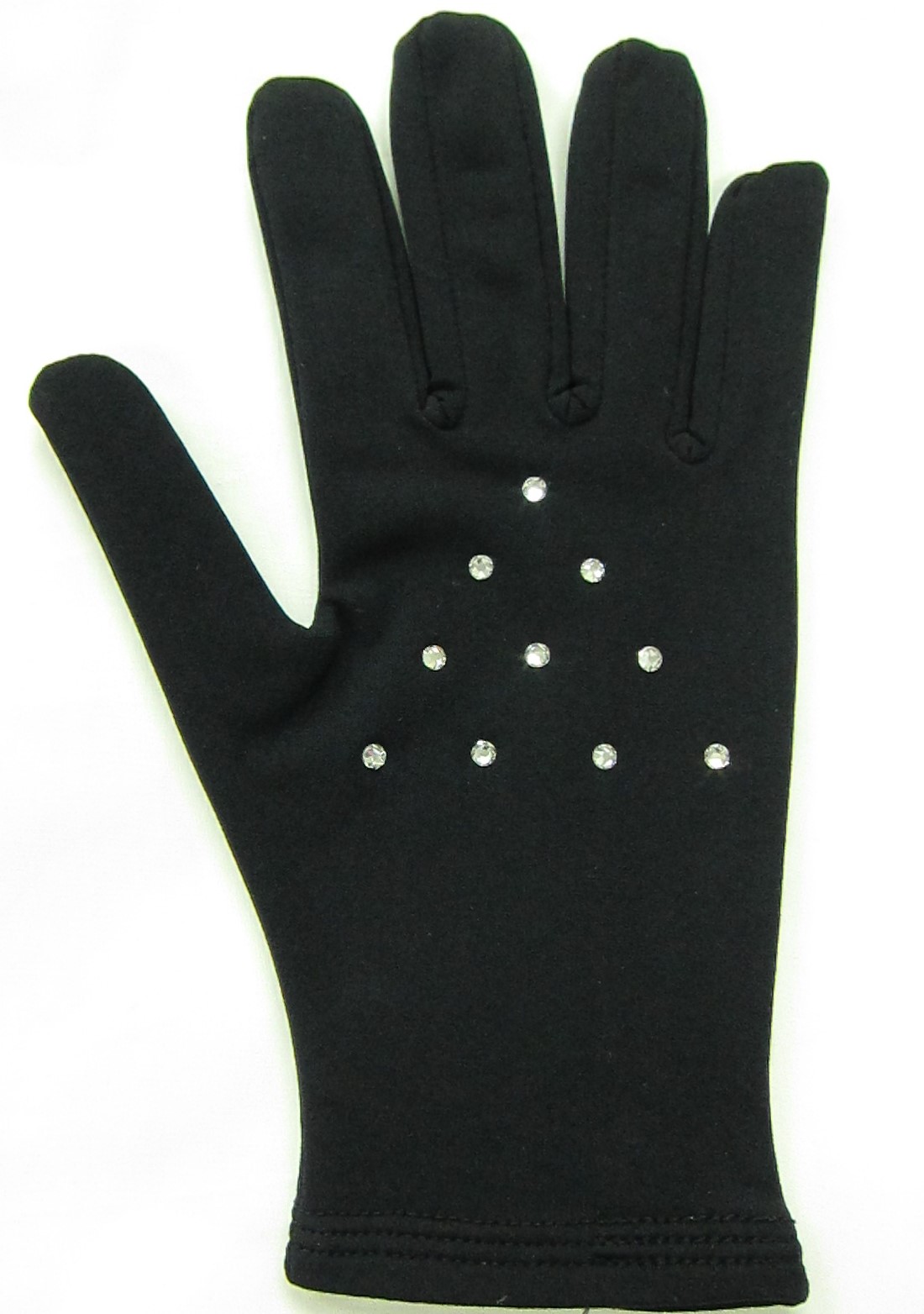 M-７００１　撥水手袋  ストーン付き  ブラック