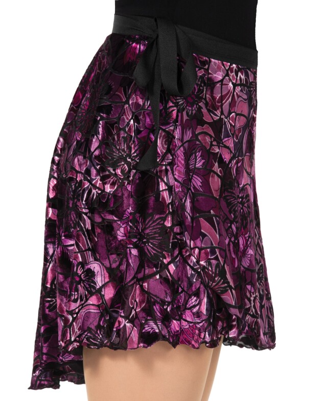Ｊ３３６　パープル・フロック　ラップスカート　大人サイズ
