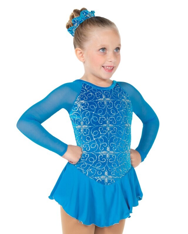 Ｊ－６７５　シルバー・スイート・ドレス　カプリブルー　４－６（１１０ｃｍ）・６－８（１２０ｃｍ）・８－１０（１３０ｃｍ）