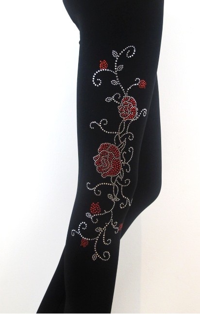 ＩＣＥ－Ｈ－０１－２．４　スケート・パンツ・オーバーヒール　ラブリーローズ　レッドストーン　１０－１２・Ｍ