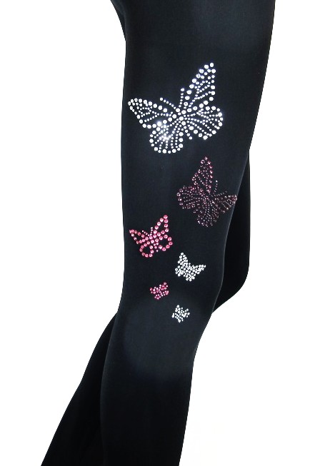 ＩＣＥ－Ｈ－０１－７．４　スケート・パンツ・オーバーヒール　　マリポサ　ピンク/パープル/クリア　ストーン　１５０ｃｍ