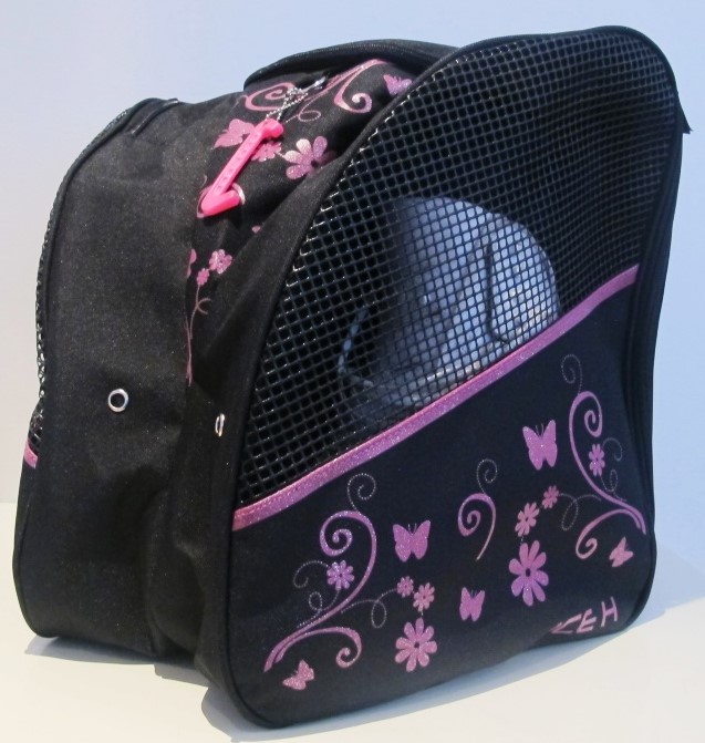 ＩＣＥＨ－０３　スケートバッグ　フラワー＆バタフライ（プリント）　１．０　チェリース