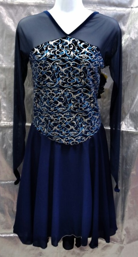 Ｊ－５３７－ＣＴ　ヴィネット・ダンス・ドレス　（カスタム）　ネイビーブルー　Ｍｅｄｉｕｍ（９号）