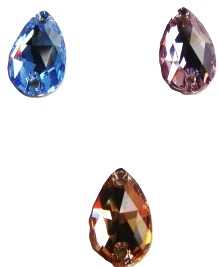 ＳＳ－１７　ダイヤストーン・ドロップ小・（縫い付けタイプ）　全３色