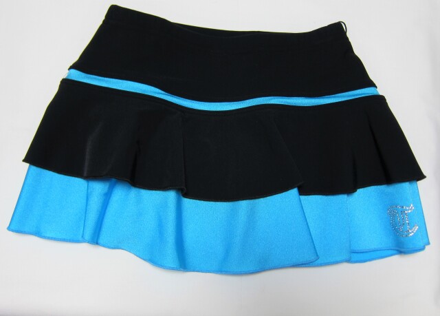 Thuono-10　ブラック・サーマル・スカート　ライトブルー　日本サイズ　１４０ｃｍ