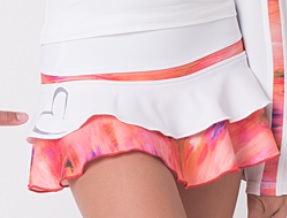 Thuono-6　ホワイト・サーマル・スカート　ワイルド・ピンク　日本サイズ　１３０ｃｍ