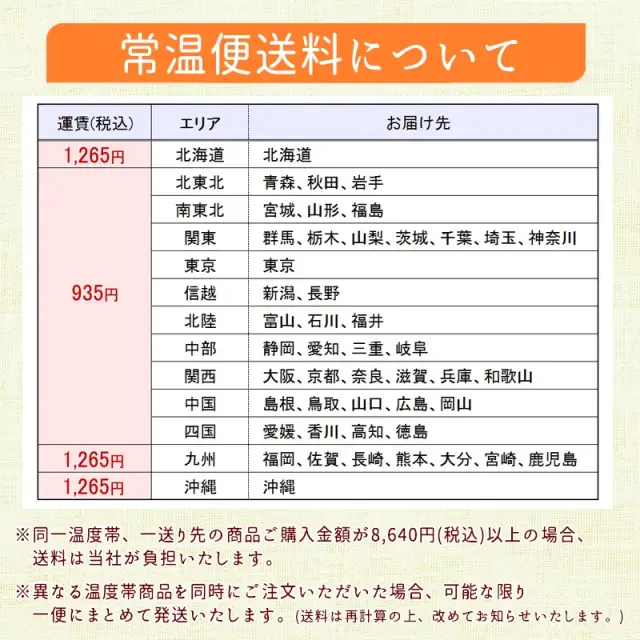 常温便送料