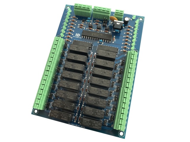 I2C接続16チャンネルリレーボード(SPST接点)DIP版