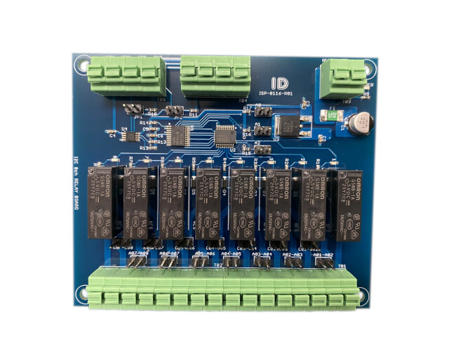 I2C接続8チャンネルリレーボード(SPST接点)