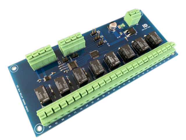 I2C接続8チャンネルリレーボード(SPDT接点)