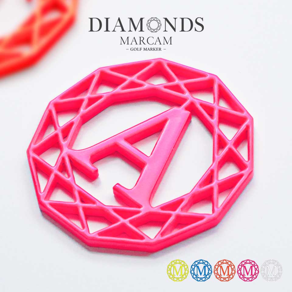 MARCAM DIAMONDS / ダイヤモンド型ゴルフマーカー 蛍光カラー