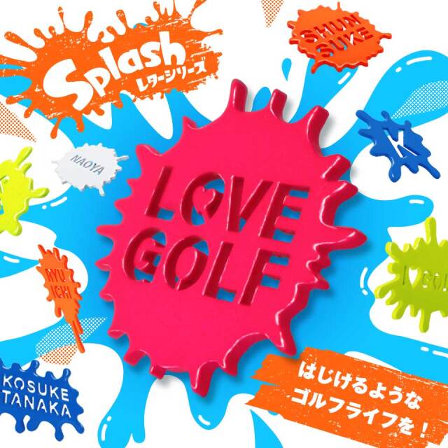 MARCAM Splash letter / はじけるポップな名入れゴルフマーカー 蛍光カラー