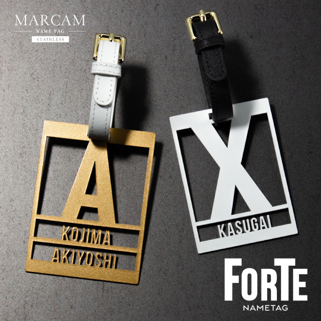 MARCAM NAMETAG Forte / おしゃれで大胆に映えるネームタグ