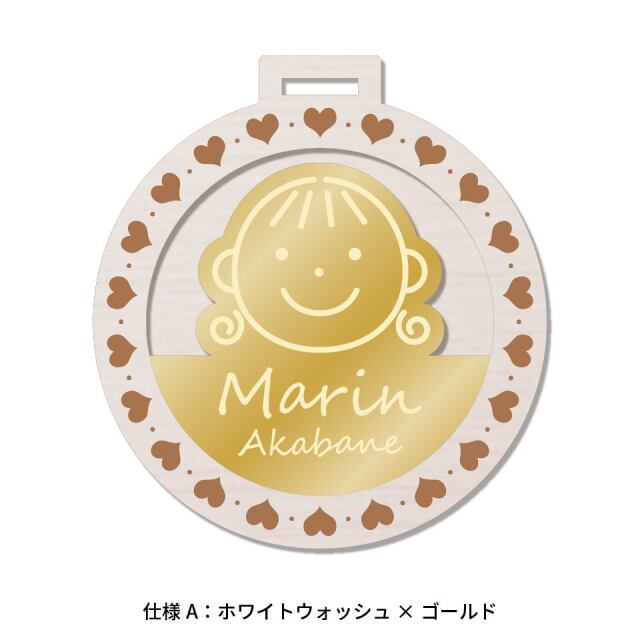 MARCAM NAMETAG lolog / 木目調×ミラーアクリルのデザインネームタグ