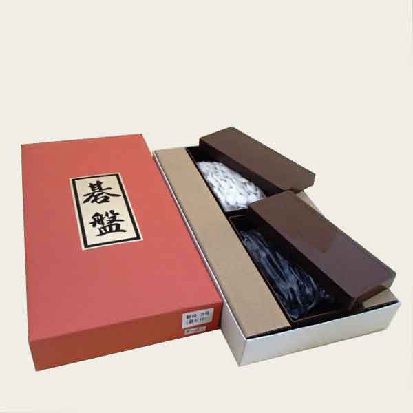 碁盤・碁石セット 囲碁セット 新桂3寸足付碁盤セット(ガラス碁石新生梅・プラ銘木