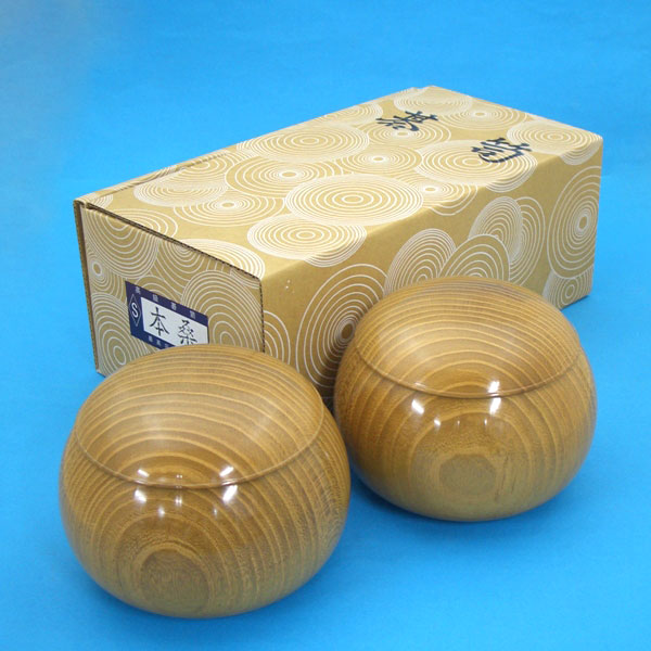 手作木製碁笥　本桑極上特大36号