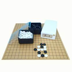 囲碁盤セット 囲碁セット 新桂3寸足付碁盤セット(蛤碁石25号・栗碁笥大) | 足